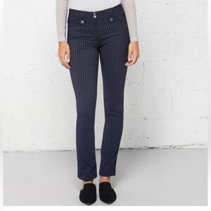 Anatomie The Skyler Travel Pants in Navy w Pin Stripe Size Small